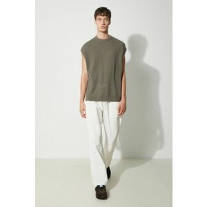 MKI MIYUKI ZOKU vestă din bumbac Loose Gauge Vest culoarea verde, LOOSE.GAUGE.VEST imagine