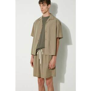 MKI MIYUKI ZOKU camasa Tencel Vacation Shirt barbati, culoarea verde, relaxed, TENCEL.VACATION.SHIRT imagine