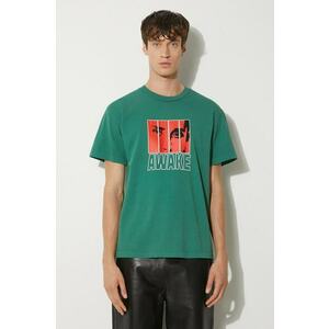 Awake NY tricou din bumbac Vegas T Shirt barbati, culoarea verde, cu imprimeu, SP24-TS006 imagine