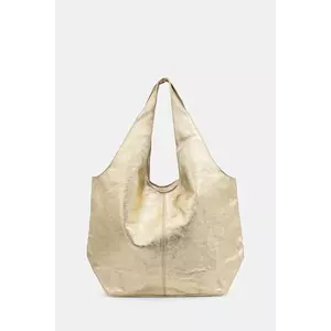 Answear Lab poseta de piele culoarea auriu imagine