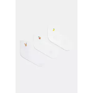 Medicine ciorapi de bumbac 3-pack femei, culoarea alb imagine