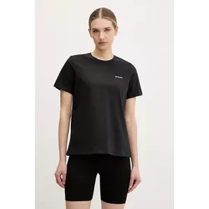 Columbia tricou din bumbac femei, culoarea negru imagine