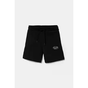 Diesel pantaloni scurți din bumbac pentru copii PMACISHORT SHORTS culoarea negru, talie reglabila, J02239 imagine