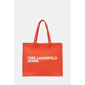Karl Lagerfeld Jeans geanta de bumbac culoarea portocaliu, A1W50002 imagine