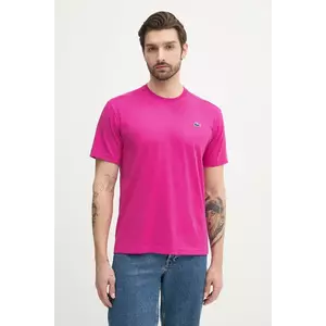 Lacoste tricou barbati, culoarea violet, neted imagine