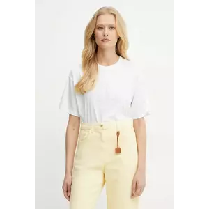 Elisabetta Franchi tricou din bumbac femei, culoarea alb, MA60N51E2 imagine
