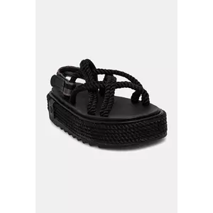 Bohonomad sandale Bodrum femei, culoarea negru, cu platforma, BOD.0020.CPS imagine