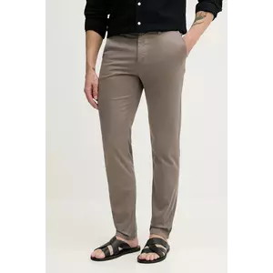 BOSS Orange pantaloni barbati, culoarea bej, cu Fit chinos, 50510917 imagine