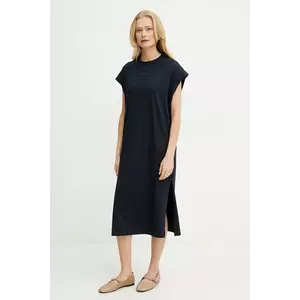 BOSS Orange rochie culoarea bleumarin, midi, dreaptă, 50540442 imagine