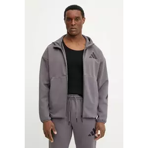 adidas bluza Z.N.E. barbati, culoarea violet, cu glugă, cu imprimeu, JD2911 imagine