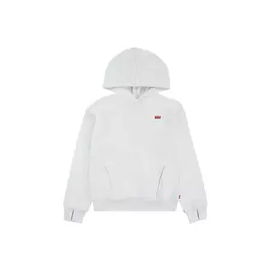 Levi's bluza copii BATWING PATCH HOODIE culoarea alb, cu glugă, neted, 3EN102 imagine