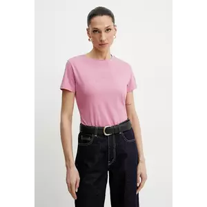 BOSS Orange tricou din bumbac femei, culoarea violet, 50538826 imagine