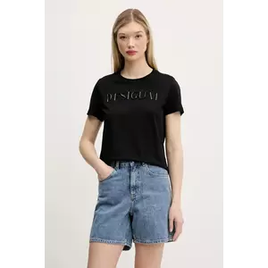 Desigual tricou din bumbac BRANDY femei, culoarea negru, 25SWTK17 imagine