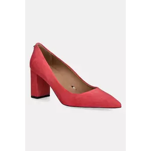 BOSS tocuri din piele intoarsa Janet culoarea roz, cu toc drept, 50542386 imagine