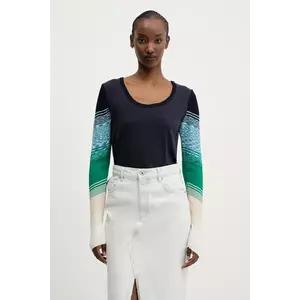 Desigual longsleeve CHURCHILL culoarea albastru marin, 25SWTK77 imagine