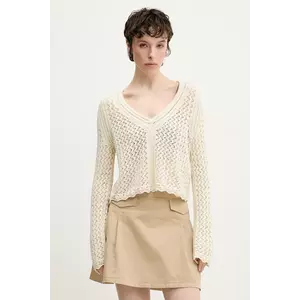 Desigual pulover FLAM femei, culoarea bej, 25SWJF23 imagine