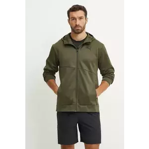 Puma bluză trening Train All Day barbati, culoarea verde, cu glugă, neted imagine