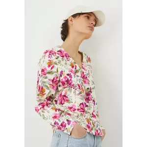 Medicine bluza din amestec de in culoarea bej, modelator imagine