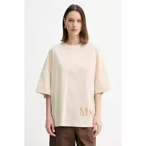 MM tricou din bumbac femei, culoarea bej, 2516971018600 imagine