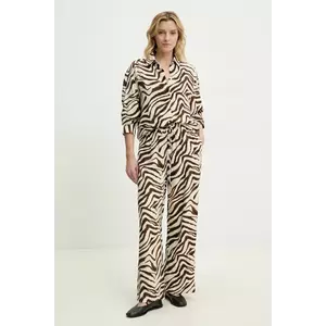 Answear Lab cămașă și pantaloni femei, culoarea maro imagine