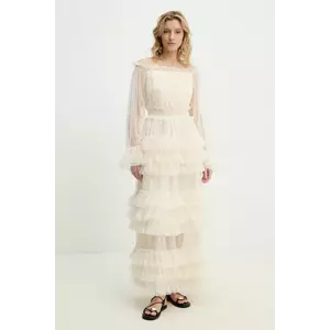 Answear Lab rochie culoarea bej, maxi, evazată imagine