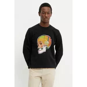 PS Paul Smith hanorac de bumbac bărbați, culoarea negru, cu imprimeu, M2R.027R.PP5119 imagine