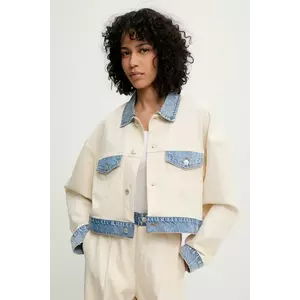 Moschino Jeans geacă culoarea bej, de tranzitie, oversize, 0509 3717 imagine