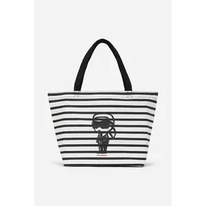 Karl Lagerfeld geantă de bumbac culoarea negru, A2W50001 imagine