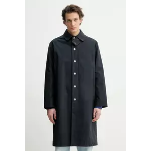 A.P.C. palton de bumbac mac arthur bărbați, culoarea bleumarin, de tranzitie, COERC.H01535 imagine