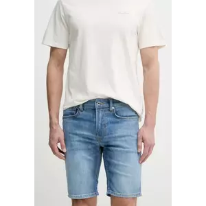 Pepe Jeans pantaloni scurți jeans SLIM SHORT HATCH bărbați, PM801080IC0 imagine
