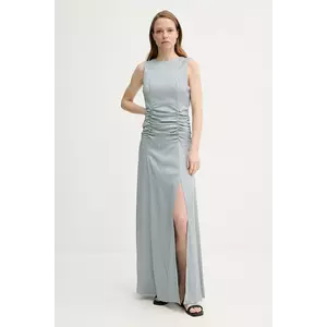 Gestuz rochie culoarea gri, maxi, evazată, 10909913 imagine