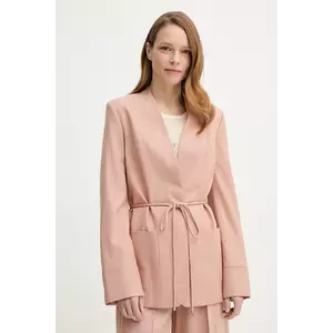 AERON sacou SUN culoarea roz, un singur rand de nasturi, uni, BL080474 imagine