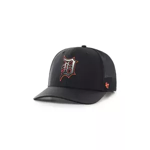 47 brand șapcă de baseball din bumbac MLB Detroit Tigers culoarea negru, uni, B-VOLCT09BBP-BKA imagine