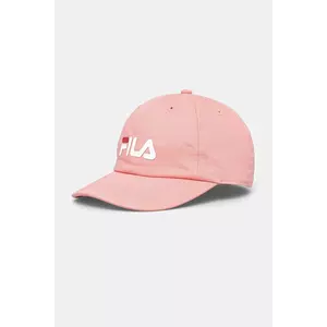 Fila șapcă de baseball din bumbac LEVERKUSEN culoarea roz, cu imprimeu, FCK0033 imagine