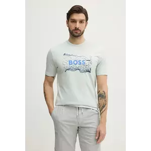 BOSS Orange tricou din bumbac bărbați, cu imprimeu, 50539186 imagine