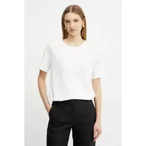 Luisa Spagnoli tricou din bumbac femei, culoarea alb, 542081 imagine