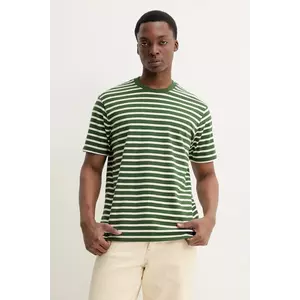 Superdry tricou din bumbac bărbați, culoarea verde, cu imprimeu, M1012146A-M68 imagine