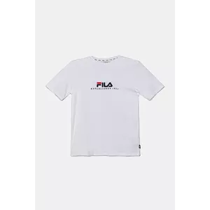 Fila tricou de bumbac pentru copii LOHBERG culoarea alb, cu imprimeu, FAT0626 imagine