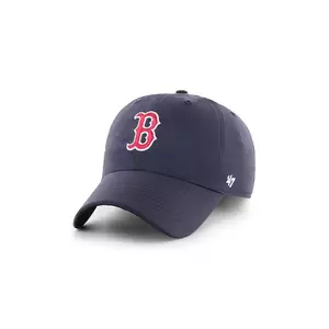 47 brand șapcă de baseball din bumbac MLB Boston Red Sox culoarea bleumarin, uni, B-BRRRC02BBU-NY imagine