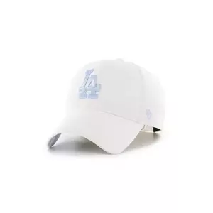 47 brand șapcă de baseball din bumbac MLB LA Dodgers culoarea alb, cu imprimeu, B-ITCMP12CTP-WH imagine