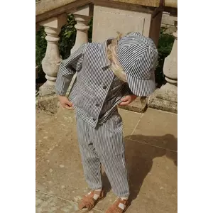 Konges Sløjd pantaloni de bumbac pentru copii FENDER PANTS GOTS culoarea negru, modelator, KS102806 imagine