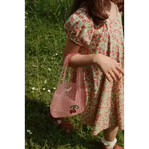 Konges Sløjd rochie din bumbac pentru copii CLASSIC SS DRESS GOTS culoarea portocaliu, mini, evazată, KS102546 imagine