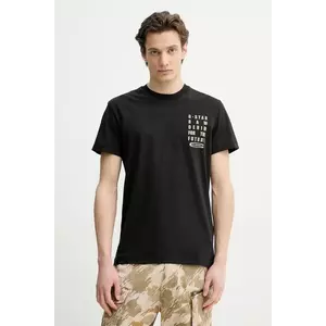 G-Star tricou din bumbac bărbați, culoarea negru, cu imprimeu, D25968-C506 imagine