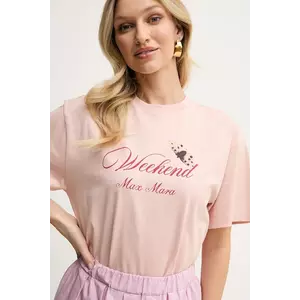 Weekend Max Mara tricou din bumbac femei, culoarea portocaliu, 2515971032600 imagine