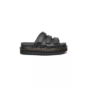 Dr. Martens slapi de piele Raine femei, culoarea negru, cu platforma, DM40522001 imagine