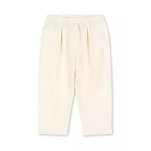 Konges Sløjd pantaloni de in pentru copii CELEBRATION FRANZEN PANTS culoarea bej, neted, KS103574 imagine