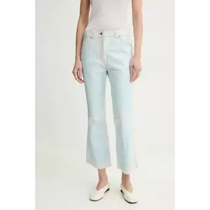 Stand Studio pantaloni de piele Michaela femei, drept, high waist, 66447-7860 imagine