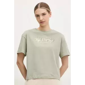 Columbia tricou din bumbac Rolling Bend femei, culoarea verde, 2119991 imagine