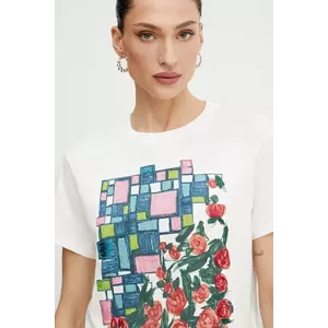 Weekend Max Mara tricou din bumbac femei, culoarea alb, 2515971016600 imagine