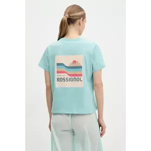 Rossignol tricou din bumbac Waterfall femei, culoarea turcoaz, RLNWY13 imagine